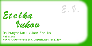 etelka vukov business card